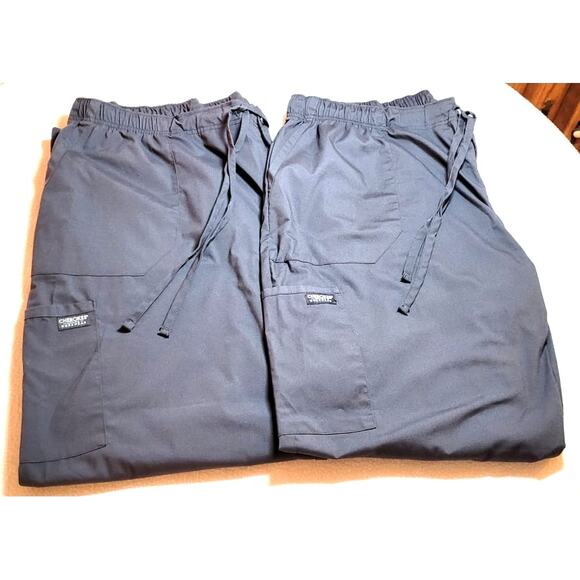 2 Pc Lot Cherokee Workwear Revolution Scrubs 3XL Pants Pewter Fly Front WW140 - Picture 1 of 9